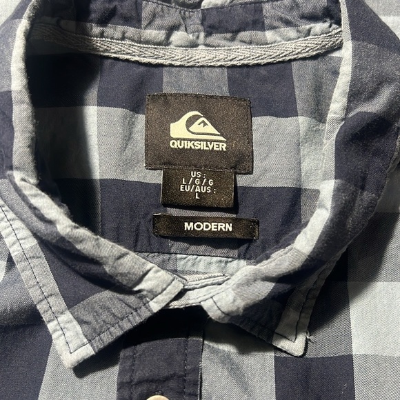 Quicksilver plaid button up - Picture 2 of 2